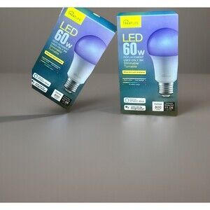 NIB 2x Treatlife WiFi Smart RGB LED Bulb Work W/ Alexa + Google Home 60W